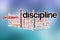 Discipline word cloud with abstract background