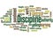 Discipline word cloud concept