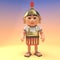 Disciplined Roman centurion soldier stands to attention, 3d illustration