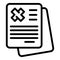 Disclaimer law icon outline vector. Legal document