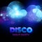 Disco background with discoball. Vector
