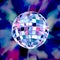 Disco ball colorful party background