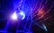 Disco ball laser show in modern disco party night club