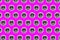 Disco ball pattern on purple background. Bright creative colors.