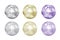Disco balls collection. Silver, gold and purple colors