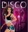 Disco banner with glamorous dancing girls