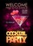 Disco cocktail party poster