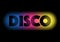 Disco on colourful background