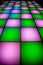 Disco dance floor with colorful lighting