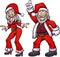 Disco dancing Santa and Mrs. Santa