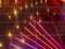 Disco discotheque lights in trendy dancing night clube