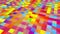 Disco floor with bright squares, 3d render abstraction, computer generated backdrop for nightlife creative