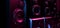 Disco Floor Party Laser Neon Purple Blue Violet Sci Fi Futuristic Glowing Club Dance Loud Speakers Reflective Floor Realistic