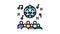 disco kids party color icon animation