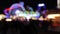 Disco lights funfair fairground ride synthwave retrowave rainbow bokeh lights rides moving flashing Night colors of the amu