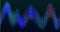 Disco rainbow colored music sound waves for equalizer or waveform design, vector illustration of musical pulse.