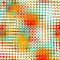 Disco seamless pattern of halftone dots in retro