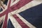 Discolored and vintage union jack flag