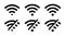 Disconnect wifi icon set collection. Lost wireless connection symbol vector