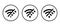 Disconnect wifi icon vector on circle line. Lost wireless connection sign symbol