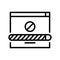 disconnected download line icon vector illustration