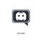 Discord icon. simple element illustration. isolated trendy filled discord icon on white background. can be used for web, mobile,