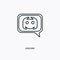 Discord outline icon. Simple linear element illustration. Isolated line discord icon on white background. Thin stroke sign can be