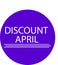 DISCOUNT APRIL ICON FOR YOUR STORE ONLINE STORE,EDUCATION ICON OR SOCIAL MEDIA ICON