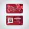 Discount Coupon Design Voucher With Qr Code For Present On Merry Christmas And Happy New Year