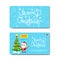 Discount Coupon Design Voucher With Santa And Green Tree Fluer For Present On Merry Christmas And Happy New Year