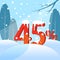 A discount Forty five percent. Figures in the snow