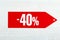 Discount of forty percent