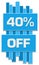 Discount Forty Percent Off Blue Vertical Squares Boxes