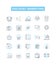 Discount marketing vector line icons set. Discount, Marketing, Sales, Deals, Coupons, Offers, Savings illustration