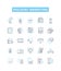 Discount marketing vector line icons set. Discount, Marketing, Sales, Deals, Coupons, Offers, Savings illustration