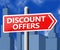 Discount Offers Showing Sale Promo 3d Illustration