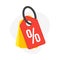Discount percent sign, vector sale percentage - price label, offer tag