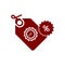 Discount, price, sale, shopping, offer,  business product discount maroon color icon