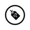 Discount, price, sales discount, shopping,offer,  business product discount black color icon