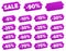 Discount Price Tags - Purple Discount Label Set.