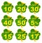 Discount sale leaf clover. 17 percent offer in St Patricks Day