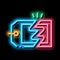 discount selling price neon glow icon illustration