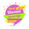 Discount sticker. Special offer isolated. Sale limited offer sticker. Sale poster. Vector illustration.