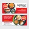 Discount voucher asian food template design. Japanese set