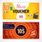 Discount voucher movie template, cinema gift certificate, coupon