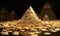 Discover the golden treasure within the miniature Egypt pyramid