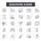 Discover line icons, signs, vector set, outline illustration concept