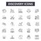 Discovery line icons, signs, vector set, outline illustration concept