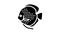 discus fish glyph icon animation