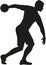Discus thrower silhouette